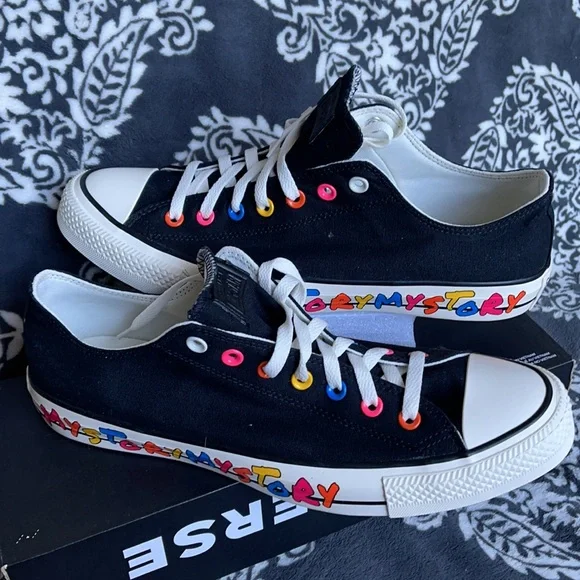 Converse Chuck Taylor All Star OX Black/Hyper Pink/Egret MEN`S - Picture 10 of 16